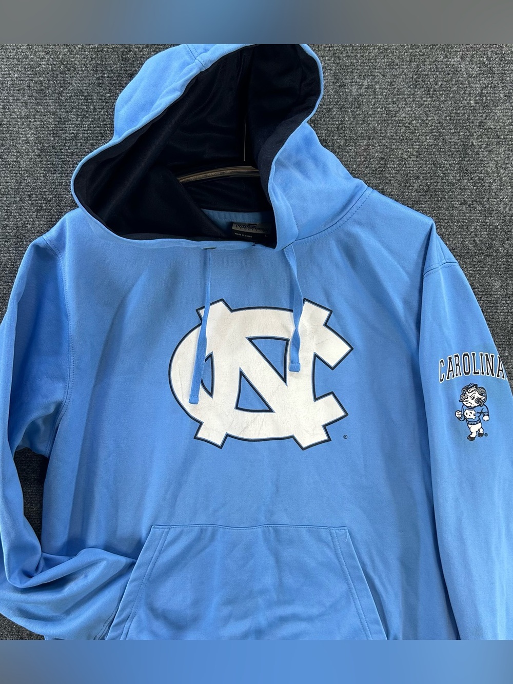 North Carolina Tar Heels Hoodie Mens Large Blue/White Pullover NCAA Colosseum